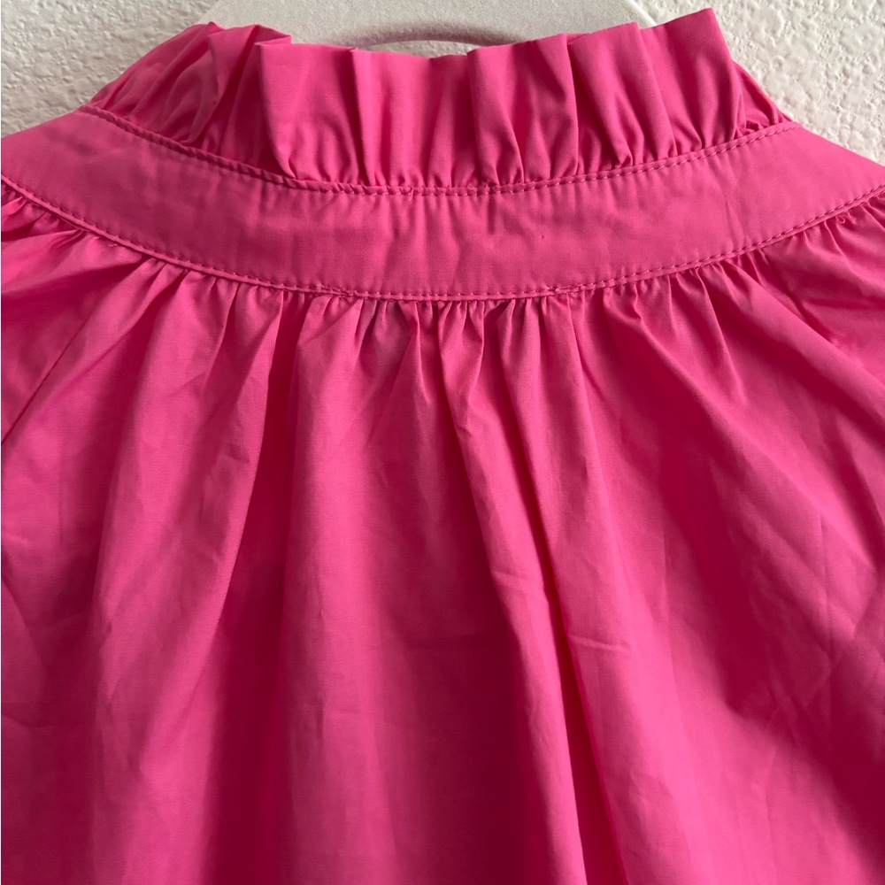 Avara Pink Blouse with Ruffled Sleeves - Picture 5 of 6